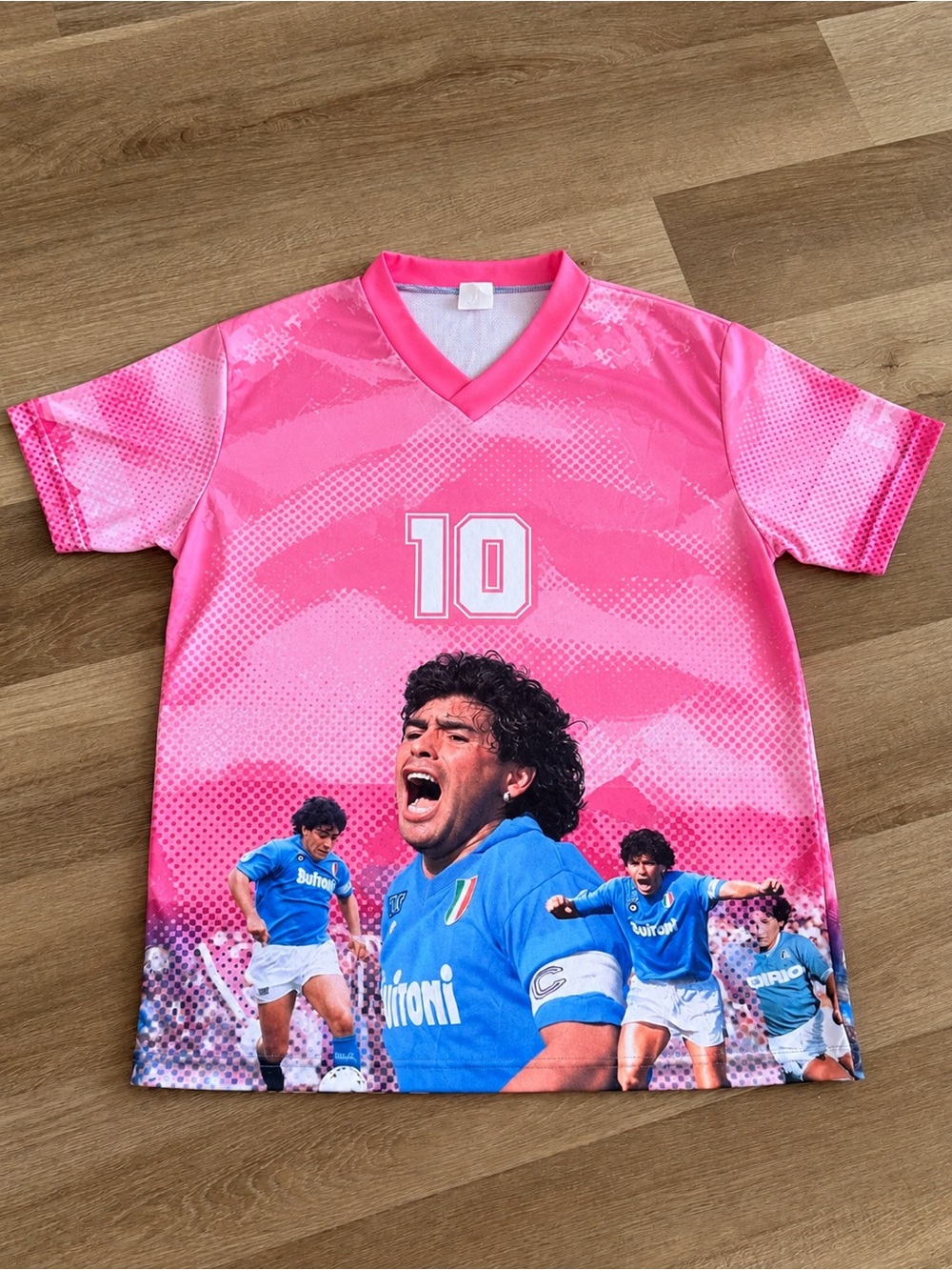 Coolest MARADONA Graphic Soccer Tee with Number 10